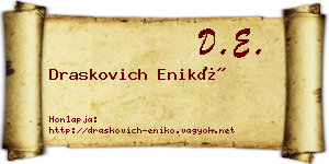 Draskovich Enikő névjegykártya