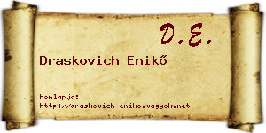 Draskovich Enikő névjegykártya