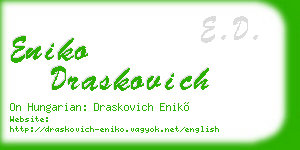 eniko draskovich business card